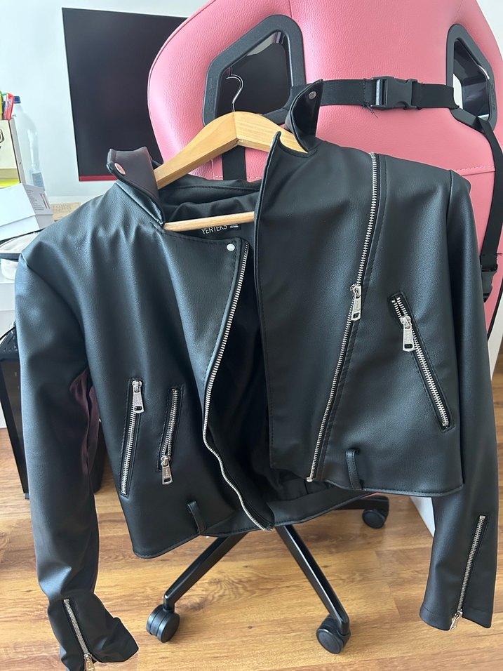 Siyah Deri ceket - Görsel 3