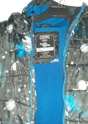 Erkek Çocuk Mavi Desenli Fermuarlı Ceket - Görsel 4