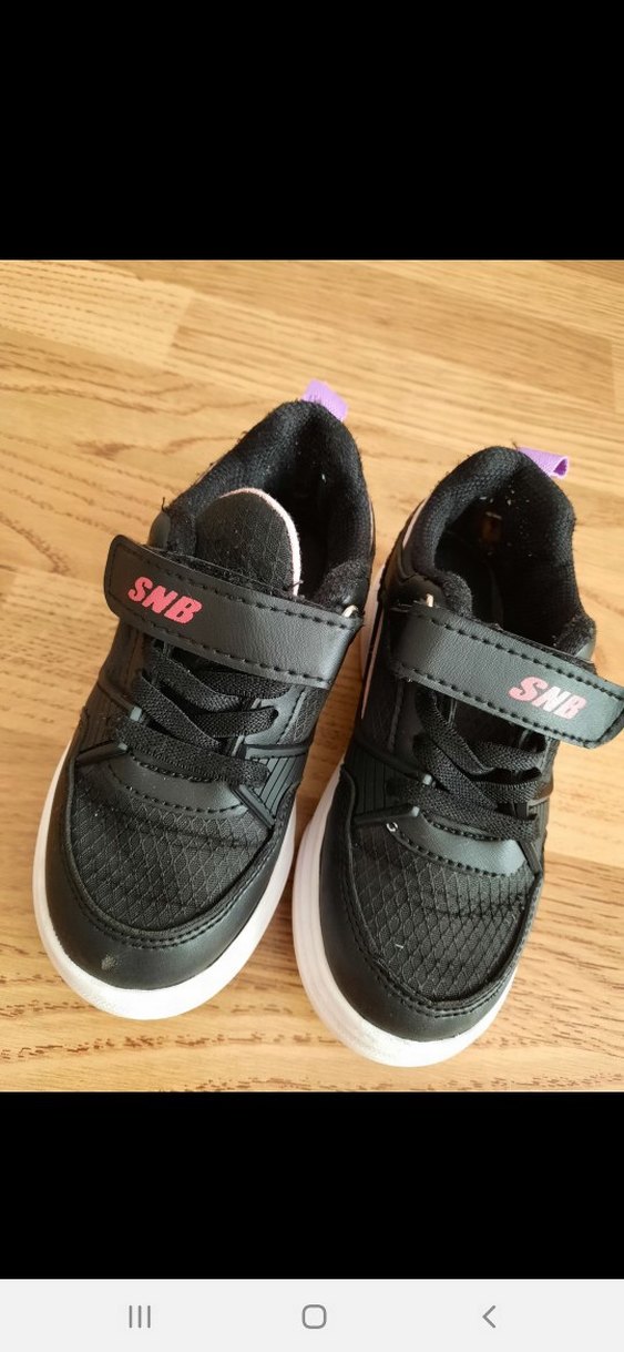 Kız Çocuk Siyah Spor Ayakkabı Velcro - Görsel 2