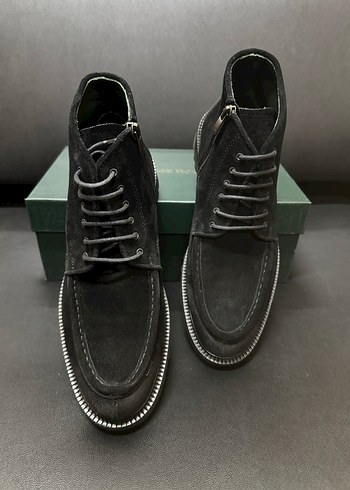 George Hogg Siyah Süet Bağcıklı Erkek Street Style Bot - Görsel 3