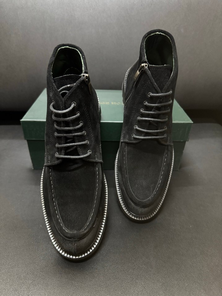 George Hogg Siyah Süet Bağcıklı Erkek Street Style Bot - Görsel 3