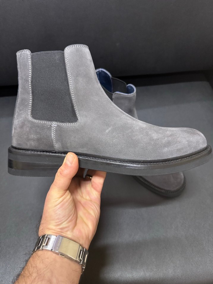 Brooks brothers Gri Süet Erkek Botları - Görsel 5