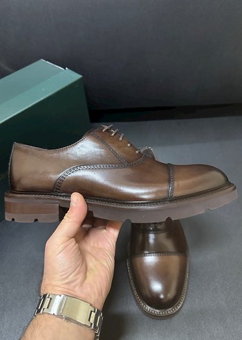 Gerçeğe Hogg Parlak Kahverengi Modern Klasik Deri Erkek Ayakkabı - Görsel 5