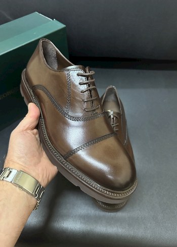 Gerçeğe Hogg Parlak Kahverengi Modern Klasik Deri Erkek Ayakkabı - Görsel 4