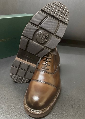 Gerçeğe Hogg Parlak Kahverengi Modern Klasik Deri Erkek Ayakkabı - Görsel 3