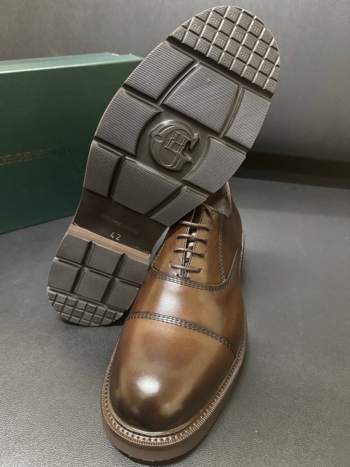 Gerçeğe Hogg Parlak Kahverengi Modern Klasik Deri Erkek Ayakkabı - Görsel 3