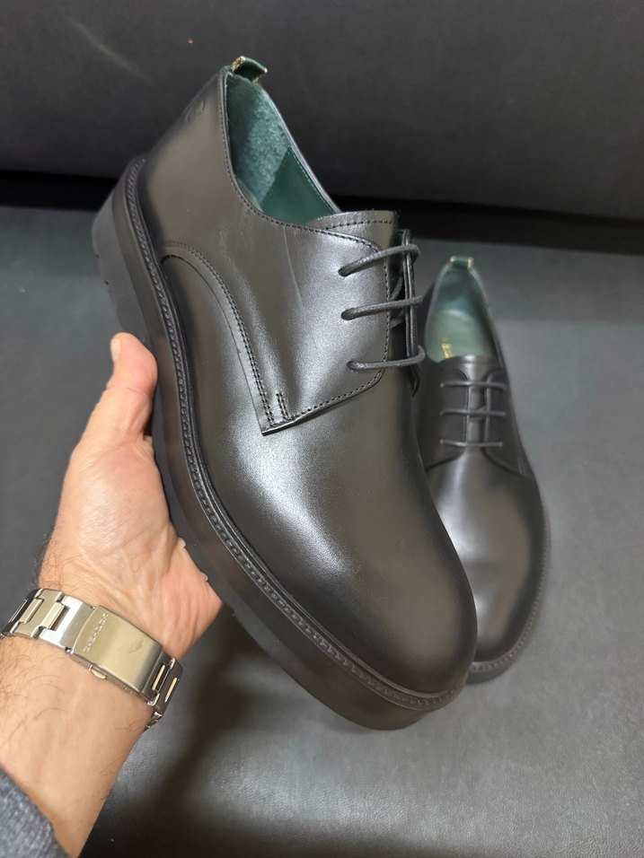 George Hogg Siyah Erkek Klasik Ofis Ayakkabısı - Görsel 4