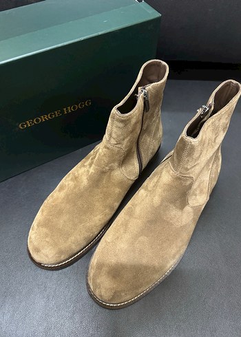George Hogg Bej Süet Fermuarlı Erkek Bot - Görsel 2