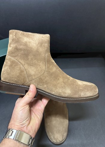 George Hogg Bej Süet Fermuarlı Erkek Bot - Görsel 4