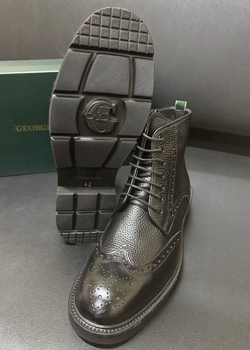 George Deri Siyah Bağcıklı Erkek Bot - Görsel 3