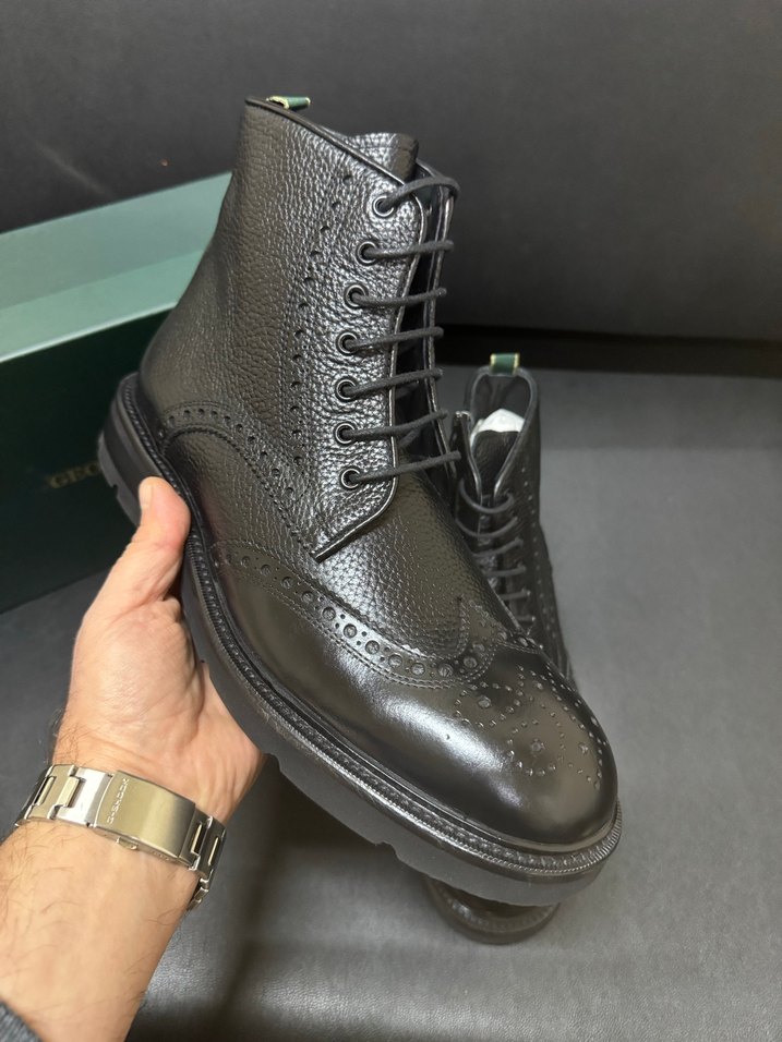 George Deri Siyah Bağcıklı Erkek Bot - Görsel 5