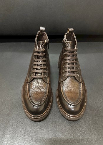 George hogg Klasik Kahverengi Deri Yılan Desenli Erkek Bot - Görsel 2