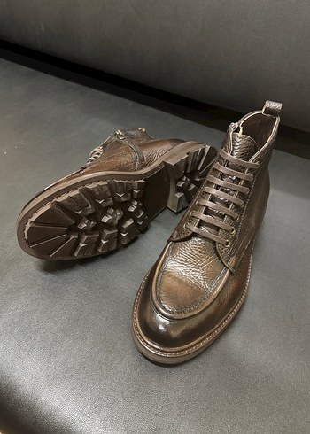 George hogg Klasik Kahverengi Deri Yılan Desenli Erkek Bot - Görsel 3