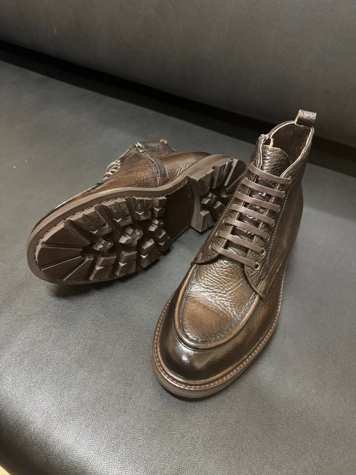 George hogg Klasik Kahverengi Deri Yılan Desenli Erkek Bot - Görsel 3