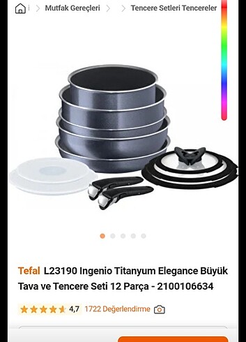 Tefal ingenio set öneri beğeni takip tencere tava seti