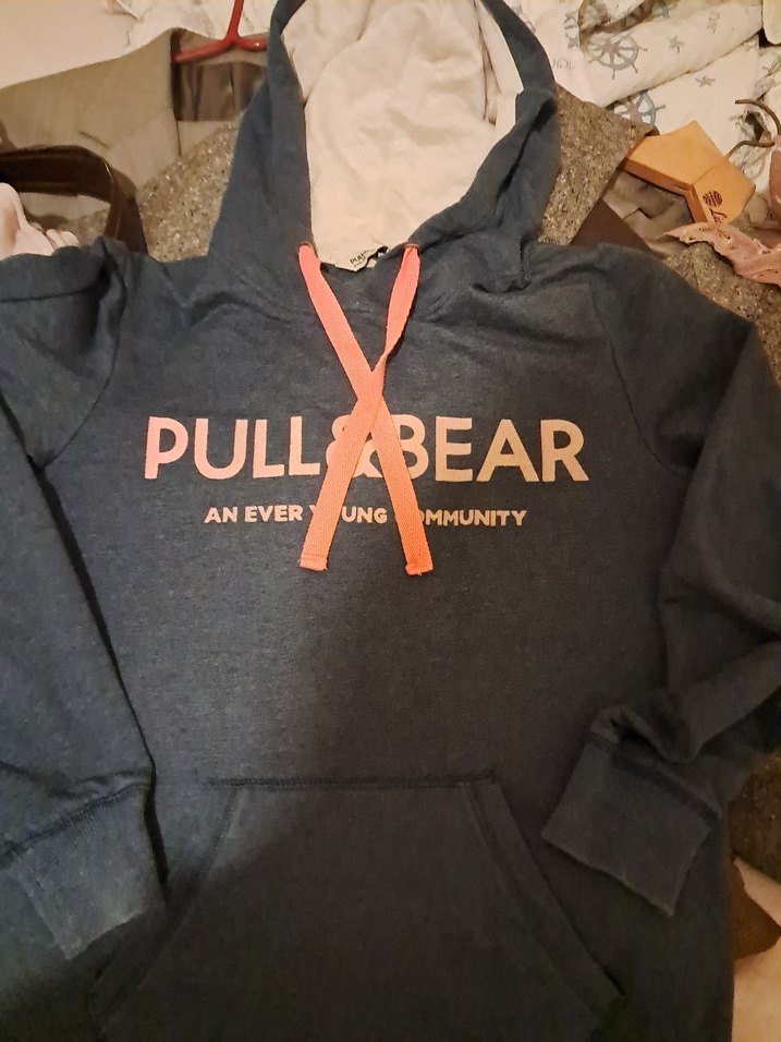 Kadın Gri Kapüşonlu Fermuarlı Sweatshirt - Görsel 5