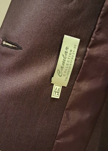 mürdüm rengi Düğmeli Kadın Takım Elbise - Görsel 5