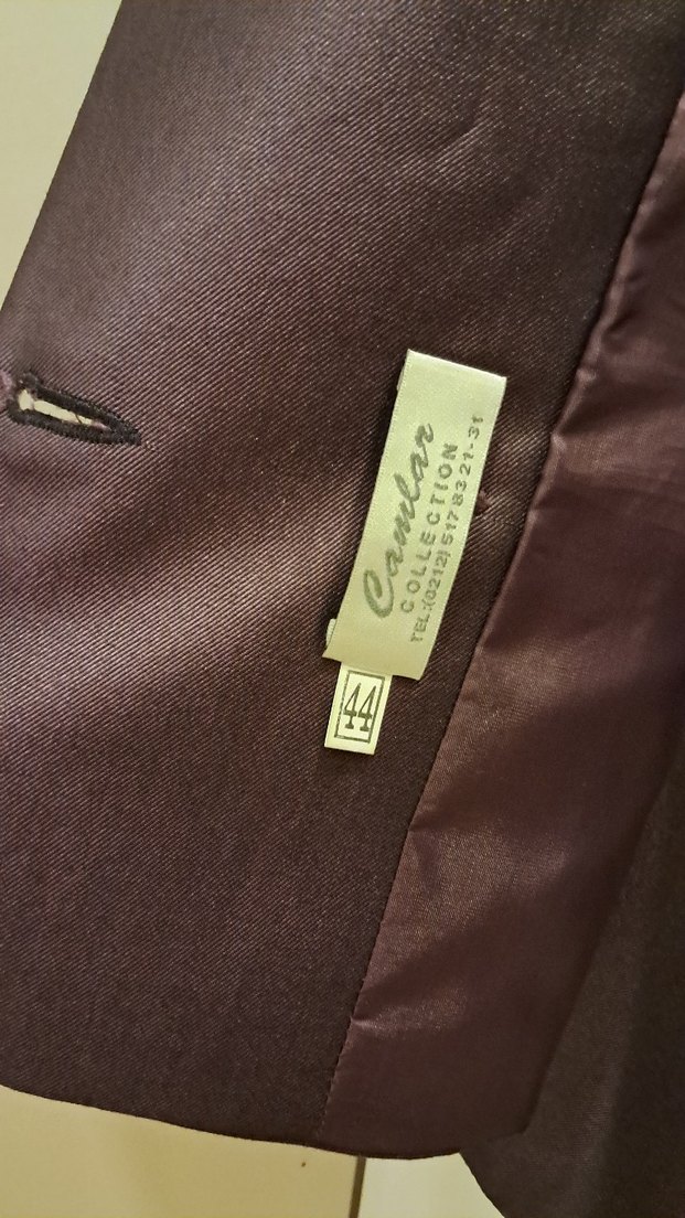 mürdüm rengi Düğmeli Kadın Takım Elbise - Görsel 5