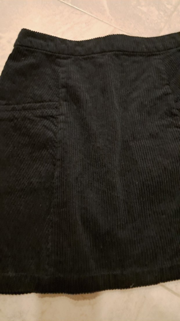 Siyah Süet Mini Etek - Görsel 4