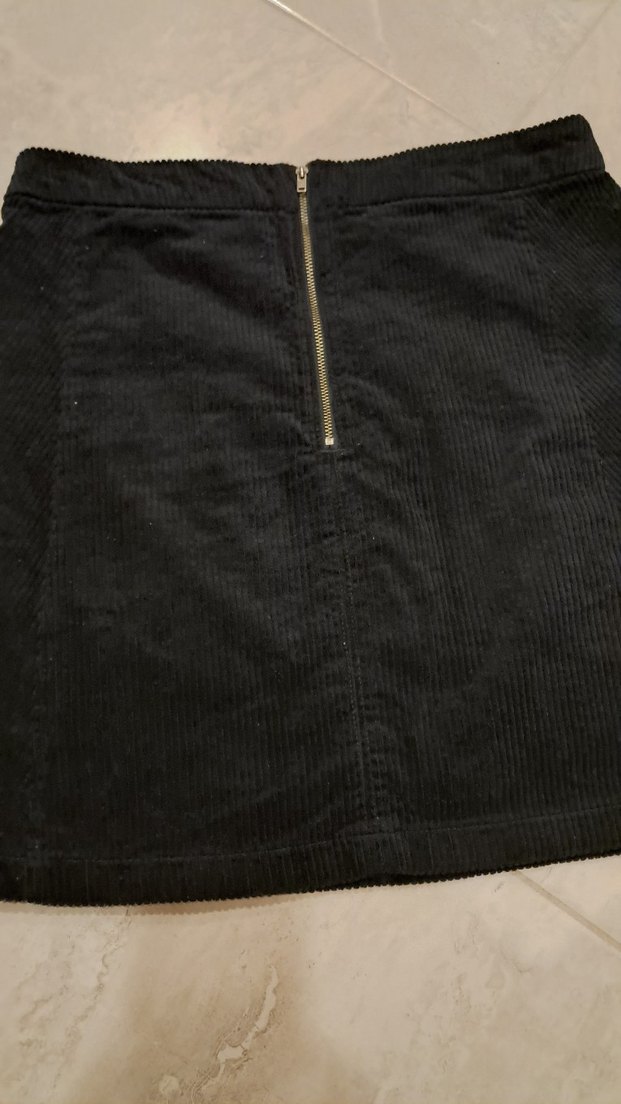 Siyah Süet Mini Etek - Görsel 5