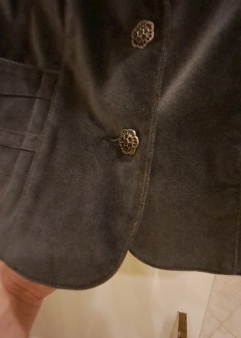 kadife antrasit ceket - Görsel 3