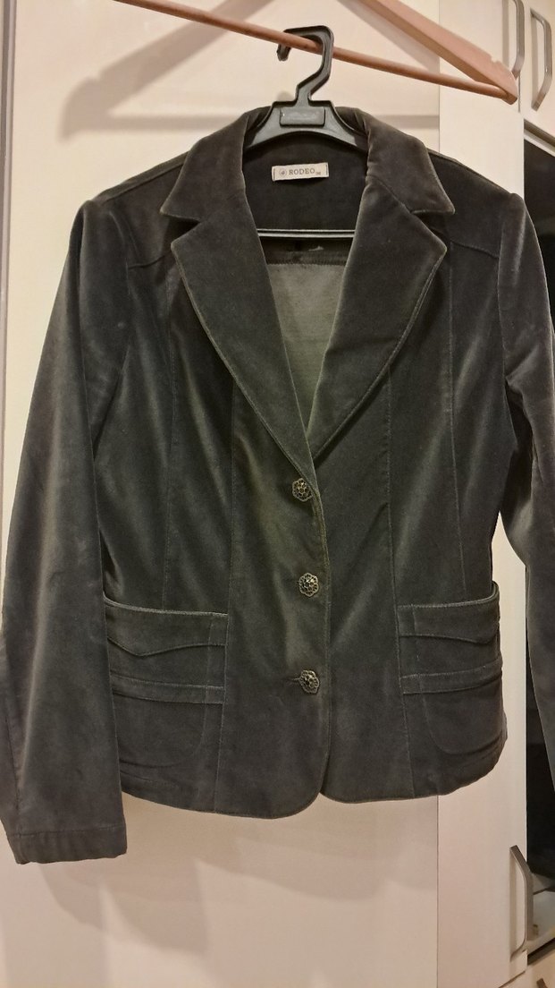 kadife antrasit ceket - Görsel 4