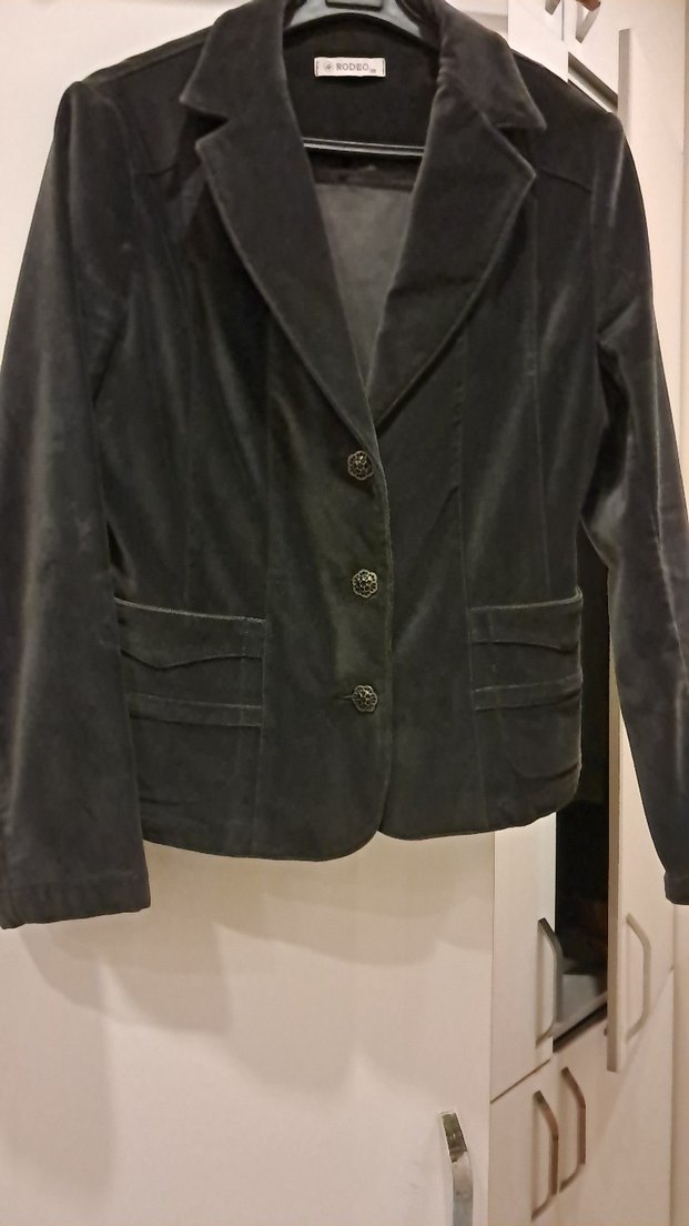 kadife antrasit ceket - Görsel 5