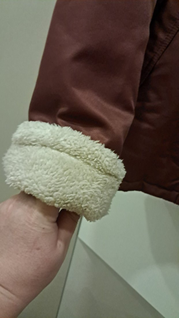 Düğmeli Kahverengi bordo arası Kadın kaban - Görsel 2