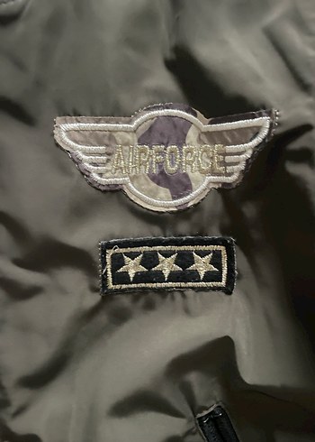 Erkek Çocuk haki Kamuflaj Fermuarlı Ceket - Görsel 2