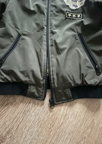 Erkek Çocuk haki Kamuflaj Fermuarlı Ceket - Görsel 4