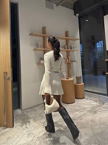 Zara YENI SEZON RIBBED TRİKO ELBİSE