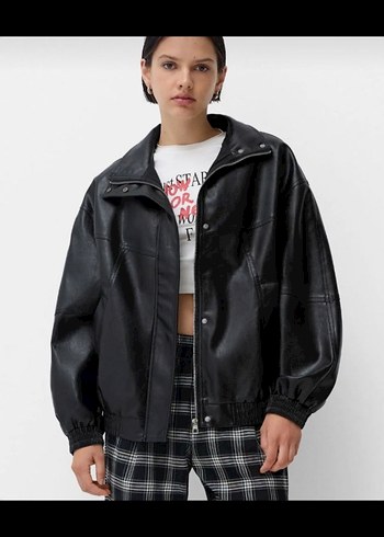 Bershka oversize deri ceket