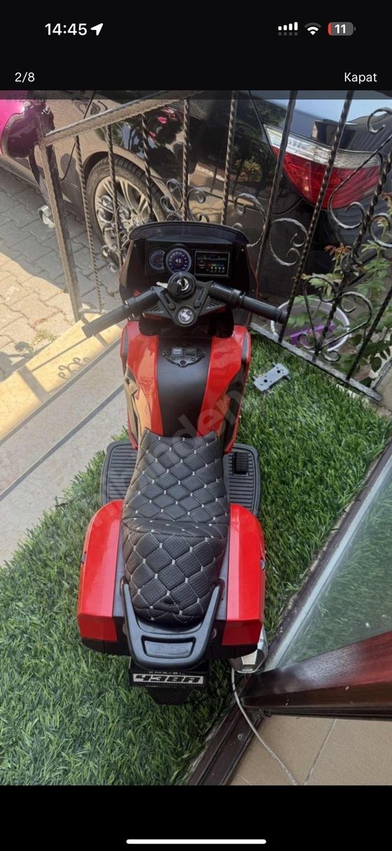 Kırmızı Elektrikli Çocuk Motorsikleti - Görsel 3