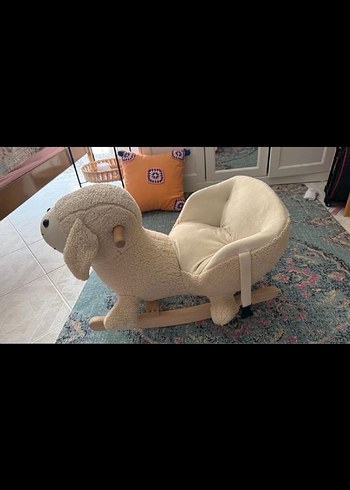 Beyaz Peluş Koyun Sallanan Oyuncak - Görsel 2