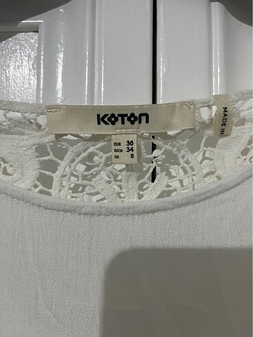 36 Beden beyaz Renk Koton elbise