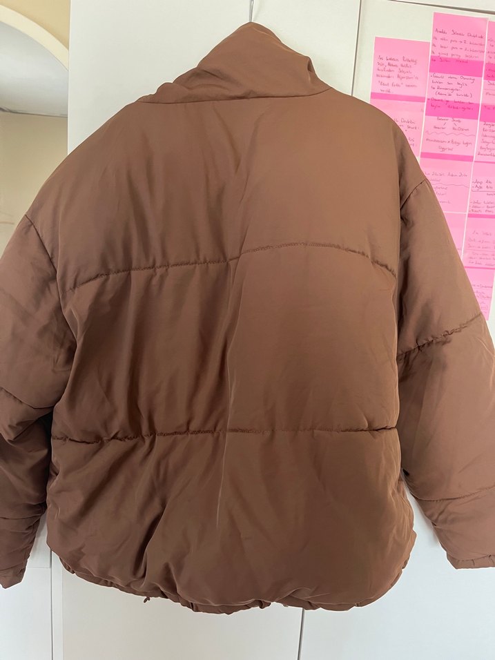 Bershka acı kahverengi şişme mont - Görsel 3