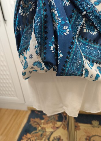 Bohem Desenli Uzun Kolsuz Elbise - Görsel 5