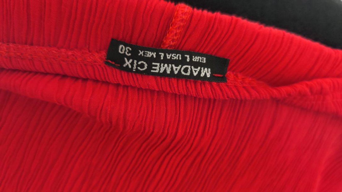 Kırmızı Drapeli Uzun Straplez Elbise - Görsel 5