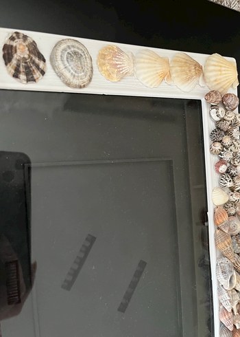 Beden Gerçek Deniz kabuklu özel tasarım beyaz çerçeve