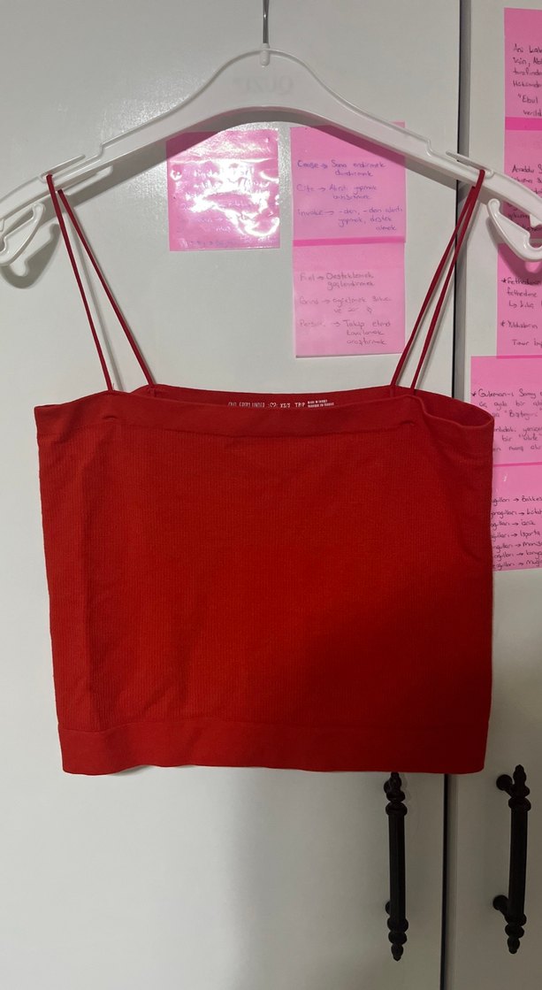 Nar çiçeği crop top - Görsel 2