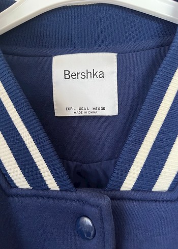 l Beden Kadın Mavi Kolej / Bomber Ceket