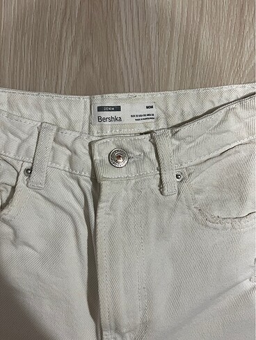 Bershka Bershaka mom jeans beyaz pantolon