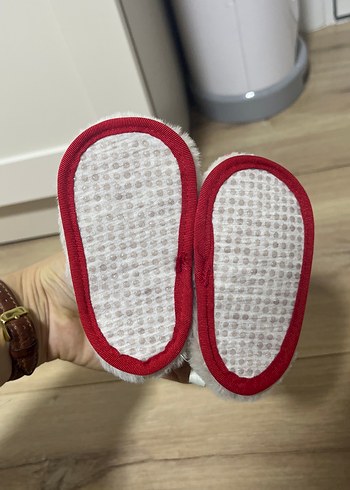 Kızlar için gri örgü sıcak terlik - Görsel 3