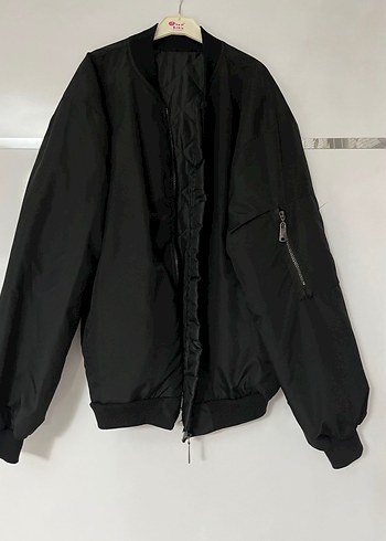 Siyah Fermuarlı Kadın Street Wear Ceket