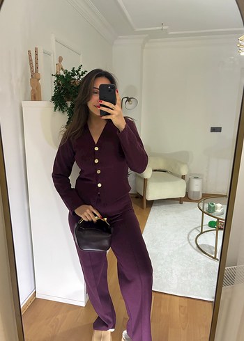 Orj Marka Bordo Düğmeli Takım - Görsel 2