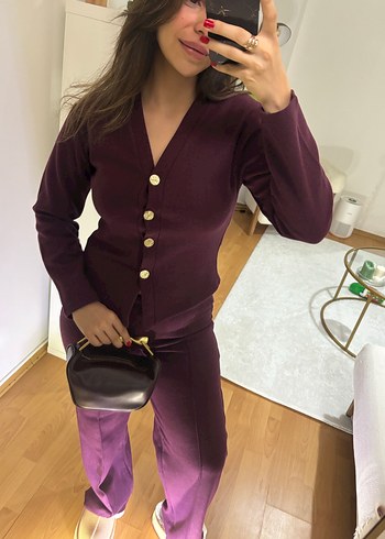 Orj Marka Bordo Düğmeli Takım - Görsel 3