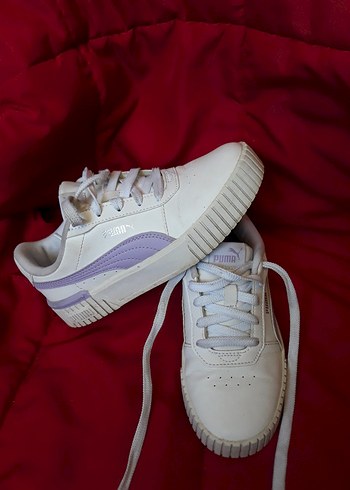 Beyaz Lila Detaylı Platform Spor Ayakkabı - Görsel 2