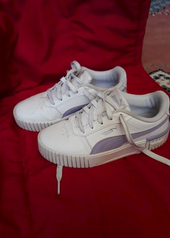 Beyaz Lila Detaylı Platform Spor Ayakkabı - Görsel 3