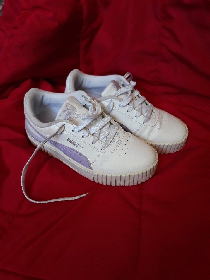 Beyaz Lila Detaylı Platform Spor Ayakkabı - Görsel 5