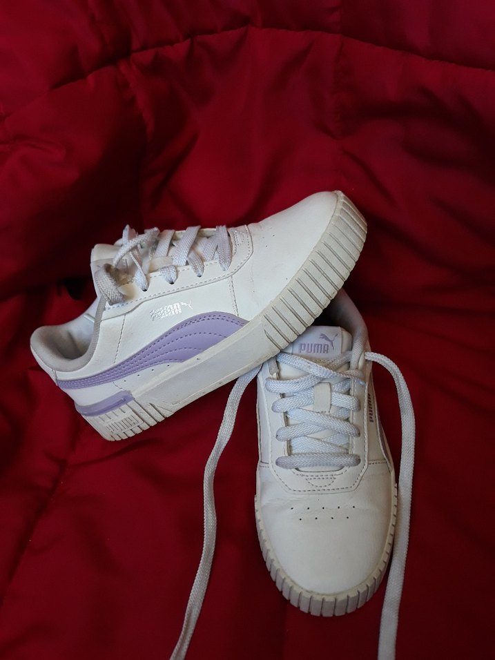 Beyaz Lila Detaylı Platform Spor Ayakkabı - Görsel 2